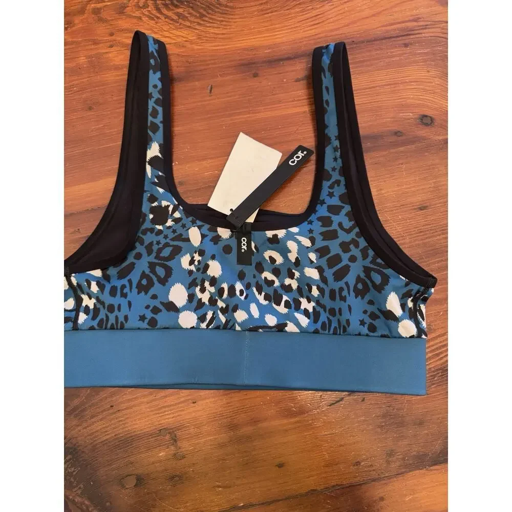 COR designed by Ultracor Printed Scoop Neck Sports Bra $89 Size Small NWT